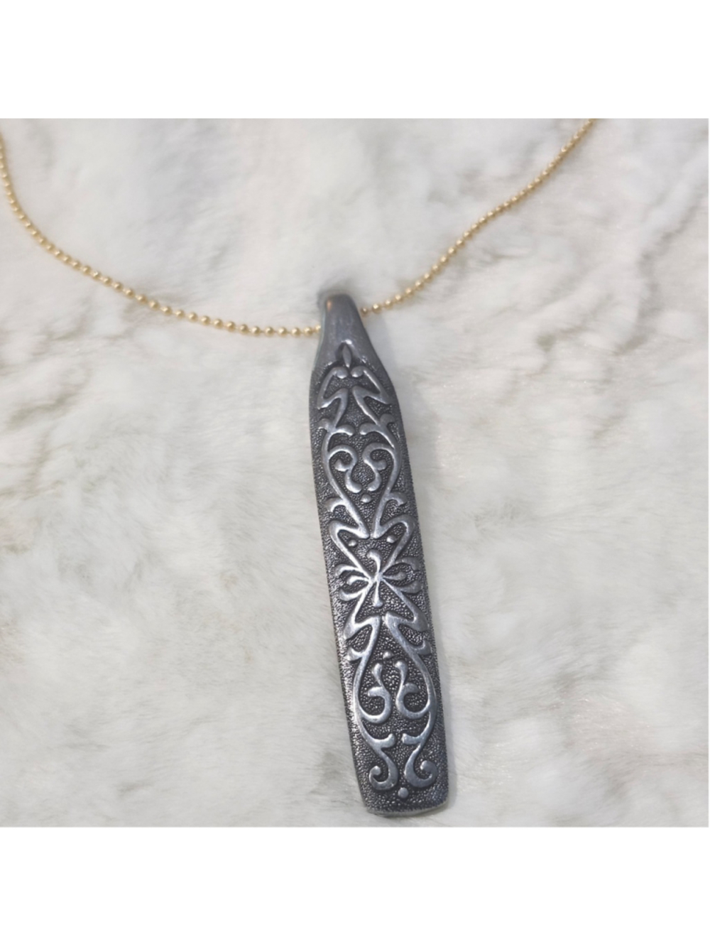 Spoon Pendant Necklace Handmade Fashion Jewelry Ball Chain silverwear